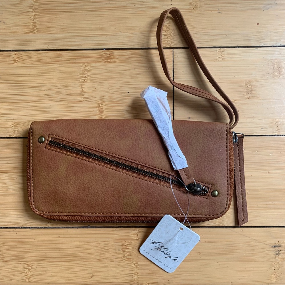 Free People Distressed Vegan Leather Wallet/Wristlet